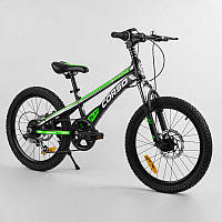 Дитячий спортивний велосипед 20'' CORSO «Speedline» MG-74290 з магнієвою рамою, Shimano Revoshift, 7 швидкостей