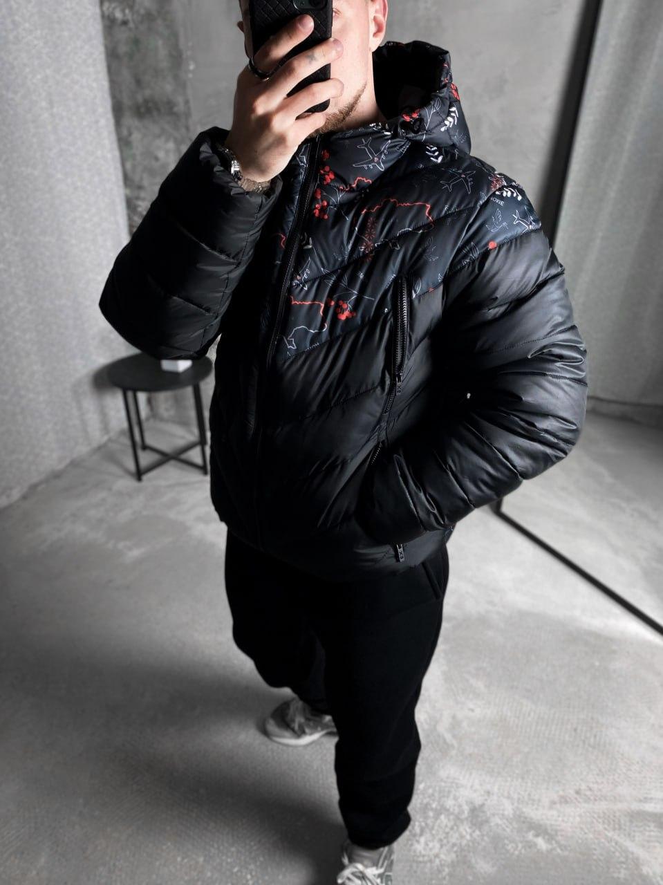 Дуже тепла чоловіча зимова куртка Focus | Куртка зимова чоловіча чорна FIC K0056, фото 1