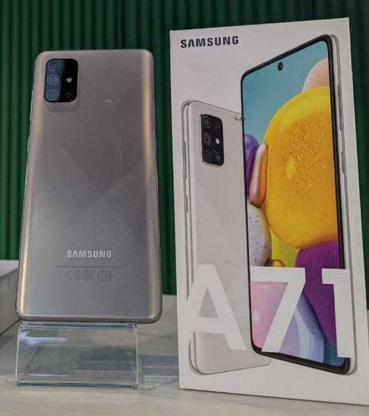 Samsung A71 Haze Crush Silver Samsung Phones Samsung A71 Haze