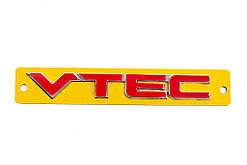Напис VTEC червоний з хром (110мм на 15мм) для Тюнінг Honda