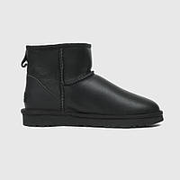 Жіночі черевики UGG Mini leather PREMIUM теплі уги хутро