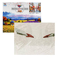 Картина за номерами + Алмазна мозаїка B 70314 (30) "TK Group", 40х50 см, "Прогулянка в Парижі", в коробці