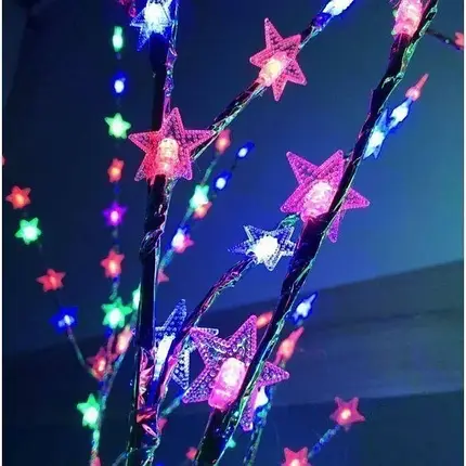 Світлодіодне дерево на стійці 1.5 м 72Led, Зірки, Мультик, фото 4