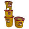 Контейнер для збору медичних відходів 1.3 л, жовтий, пластик Afacan Plastik, фото 3