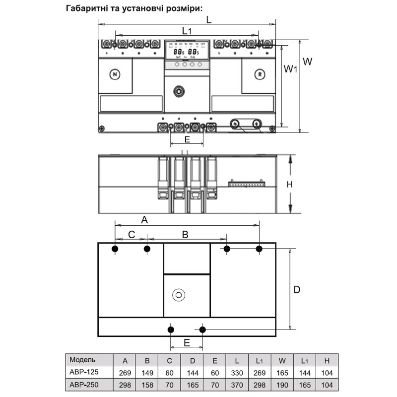 АВР с контроллером 4P, 100А, ICU 35кА, Ics 22кА, 400В ElectrO - фото 2 - id-p2024449997