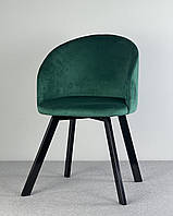 Мягкий стул с металлическими профильными ножками "Милано" цвет Изумруд