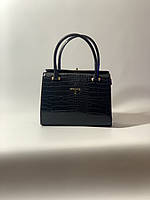 Женская прочная черная сумка две ручки Prada вместительная на 3 отделение на плече прада черная /