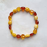 Браслет 100% натуральний цілісний природній бурштин галтовка вага 6г, фото 5