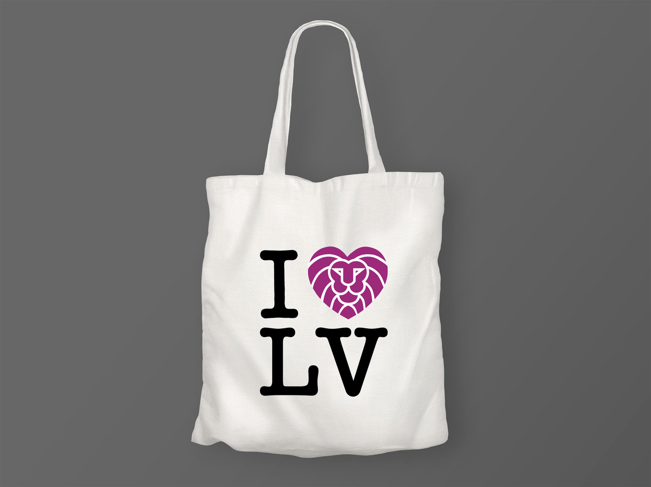 Сумка бежева "Я люблю Львів", фіолетовий, фото 1
