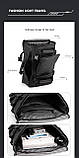 Рюкзак чоловічий діловий дорожній. Чоловічий рюкзак для ноутбука. Сумка рюкзак міський (чорний), фото 9