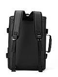 Рюкзак чоловічий діловий дорожній. Чоловічий рюкзак для ноутбука. Сумка рюкзак міський (чорний), фото 5