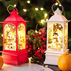 Новорічний декоративний світильник від USB, 19х7см, Колір Рандом / Різдвяний ліхтар з підсвічуванням