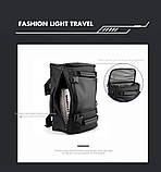 Рюкзак чоловічий діловий дорожній. Чоловічий рюкзак для ноутбука. Сумка рюкзак міський (чорний), фото 8