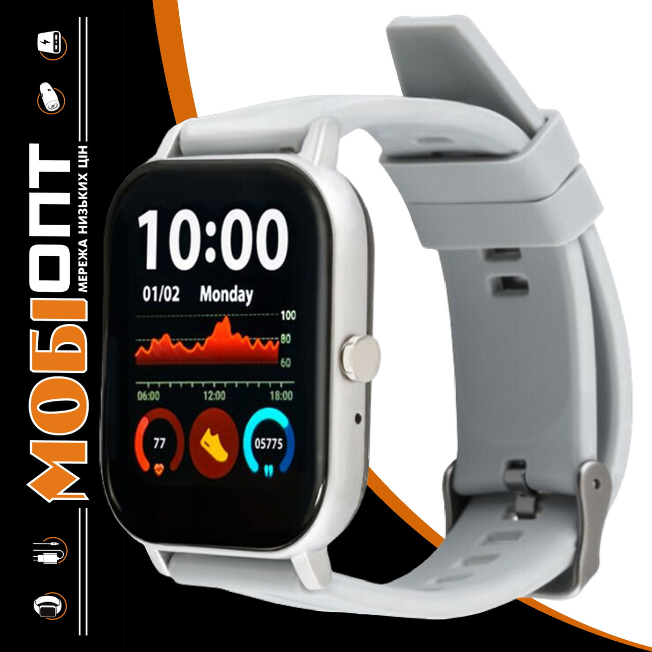 Smart Watch Amico GO FUN Pulseoximeter and Tonometer gray