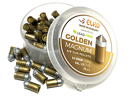 Кулі зі сталевим осердям і з тефлоновим покриттям Elko Golden Magnum 4.5 мм 0.55 г 75 шт.