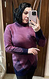 Жіночий подовжений светр великого розміру уні 52-56, фото 8