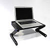 Столик для ноутбука з охолодженням USB, до 25кг / Охолоджуючий портативний стіл підставка з вентилятором, фото 5