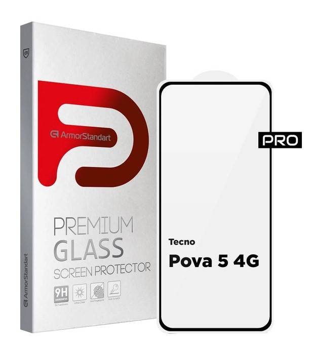 Захисне скло ArmorStandart Pro для Tecno Pova 5 4G Black (ARM68938)