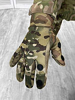 Тактические перчатки с откидными пальцами, двухслойные перчатки на флисе Мультикам M, L