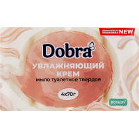 Крем-мило туалетне тверде Dobra в асортименті 4 х 70 г