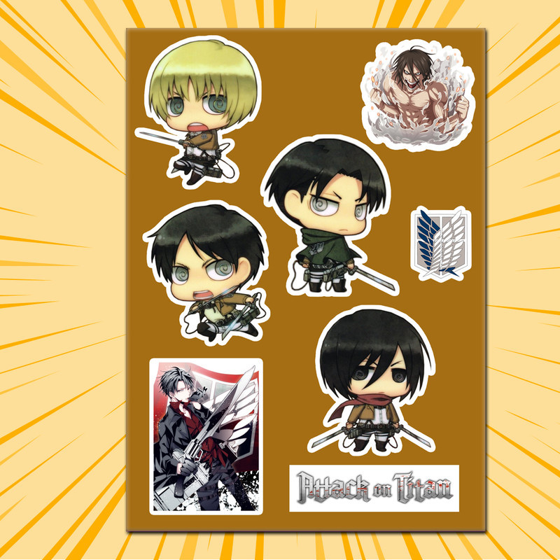 Стікери Аніме Attack On Titan без порізки 03