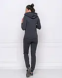 Жіночий спортивний костюм толстовка з капюшоном, штани з кишенями, фото 3