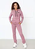 Жіночий спортивний костюм толстовка з капюшоном, штани з кишенями, фото 5
