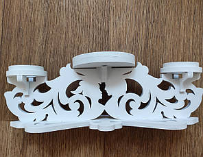 Свічник весільний потрійний для родинного вогнища Білий Весільний свічник з дерева