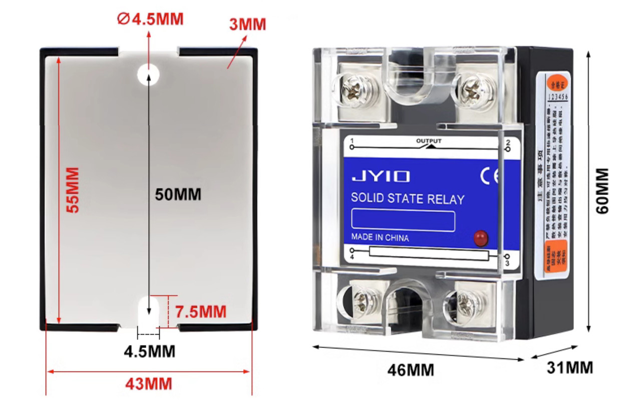Твердотельное реле постоянного тока JYIO SSR-1 DD220D10 10А, коммутационное полупроводниковое реле DC-DC - фото 4 - id-p2024400693