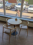 Стіл "Серія 2" 700 мм і три дизайнерські стільці "Mamont" для ресторану, фото 4