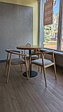 Стіл "Серія 2" 700 мм і три дизайнерські стільці "Mamont" для ресторану, фото 6