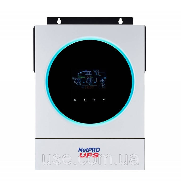 Інвертор сонячний NetPRO 5600W, Proton-IV, 48V гібридний, (115мм / 300мм / 400мм),  білий