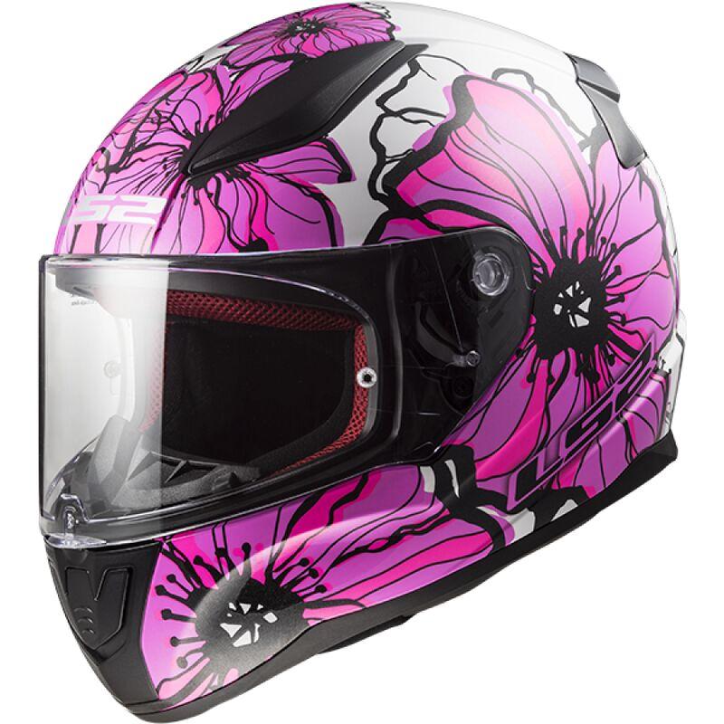 МОТОШОЛОМ ЗАКРИТИЙ LS2 FF353 RAPID II POPPIES КОЛІР GLOSS PINK