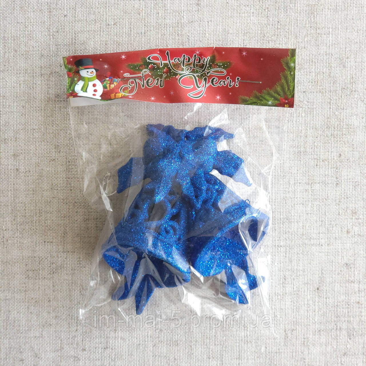 Новорічна прикраса "Дзвіночки" сині