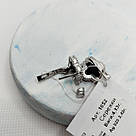 Срібні сережки з оніксом "Чорна конюшина" Стильні сережки зі срібла з камінням, фото 7