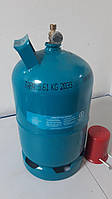 Газовый баллон туристический на 5 кг газа (12,0 л водяного объема) на резьбу 3/8" дюйма чешского производителя