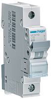 Автоматичний вимикач Hager MCN110 10A 6кА 1 полюс тип С