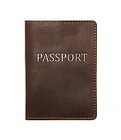 Обложка на паспорт DNK Leather Паспорт-H col.F темно-коричневая