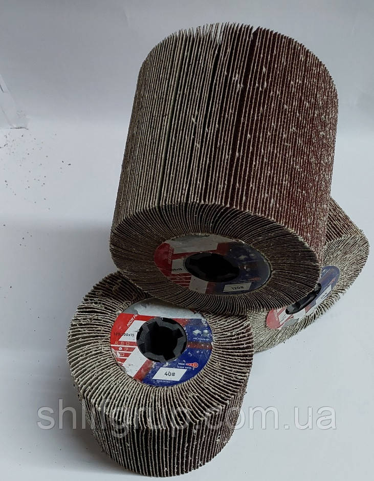 Барабан р40 120х100 пелюстковий наждачно-шліфувальний, фото 1