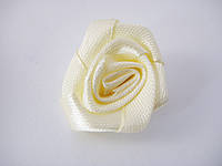 Троянди квіти штучні для рукоділля та творчості декоративні пришивні / Бежевого кольору / 25 мм