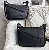 Сумка-кросбоді чорна (24х18х9 см). Чудова якість, фото 5