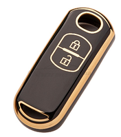 Силіконовий чохол Преміум для Mazda (Мазда) чорний 2 кнопки