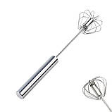 Міксер ручний напівавтоматичний портативний механічний вінчік із нержавіючої сталі, фото 6