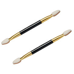 Аплікатор для нанесення тіней Двосторонній із Чорною Ручкою Набіром 2 штуки, Аксесуари для макіяжу