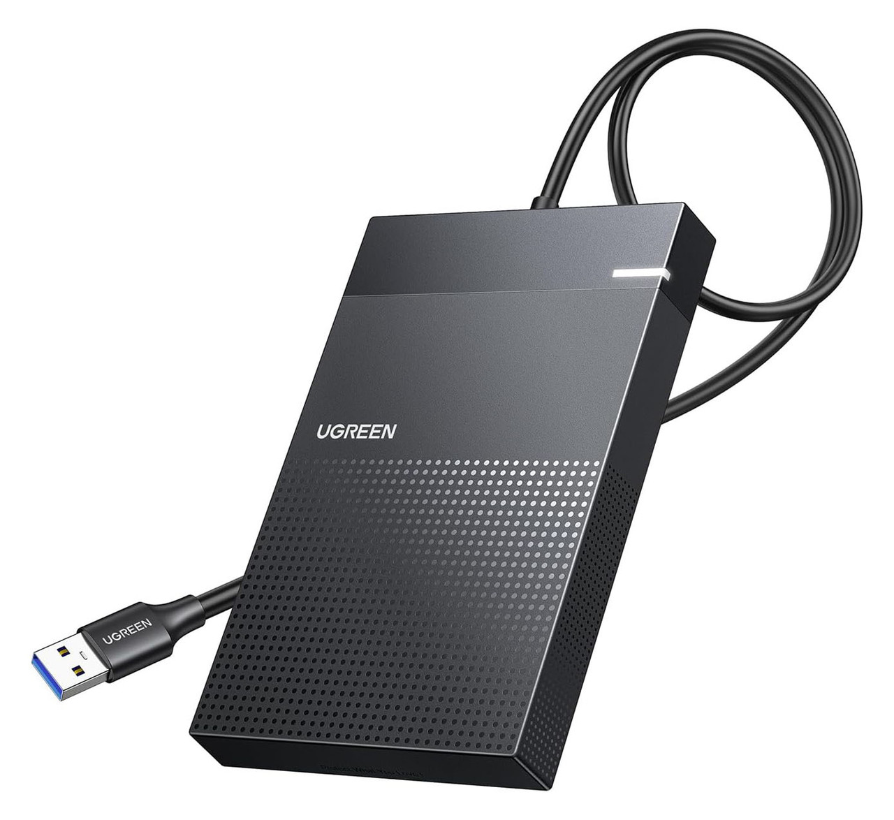 Зовнішній корпус UGREEN 2.5" HDD/SSD - SATA до USB 3.0, 5Гбіт/с, 0.5м Кабель, UASP - Чорний