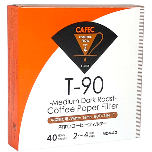 Фильтри бумажные CAFEC Medium Dark Roast Cup4 40 шт для кофе