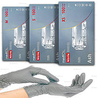 Нитриловые перчатки MediOk, плотность 3.8 г. - серые (100 шт)
