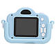 Дитячий цифровий фотоапарат TOY G A3S Cat Блакитний 40М 2 камери, 4 ігри, фото 4