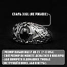 Кільце печатка перстень чоловіче сталеве TRISTAN 19 з медичної нержавіючої сталі з агатом, фото 6