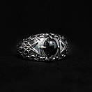 Кільце печатка перстень чоловіче сталеве TRISTAN 19 з медичної нержавіючої сталі з агатом, фото 2